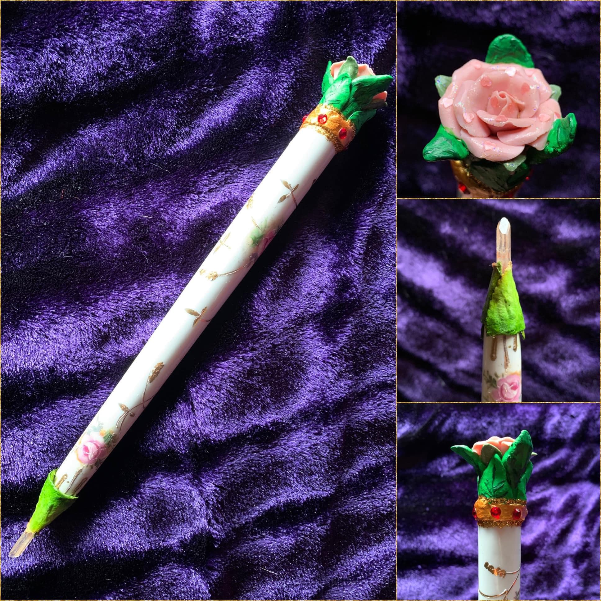 Pink Rose Wand