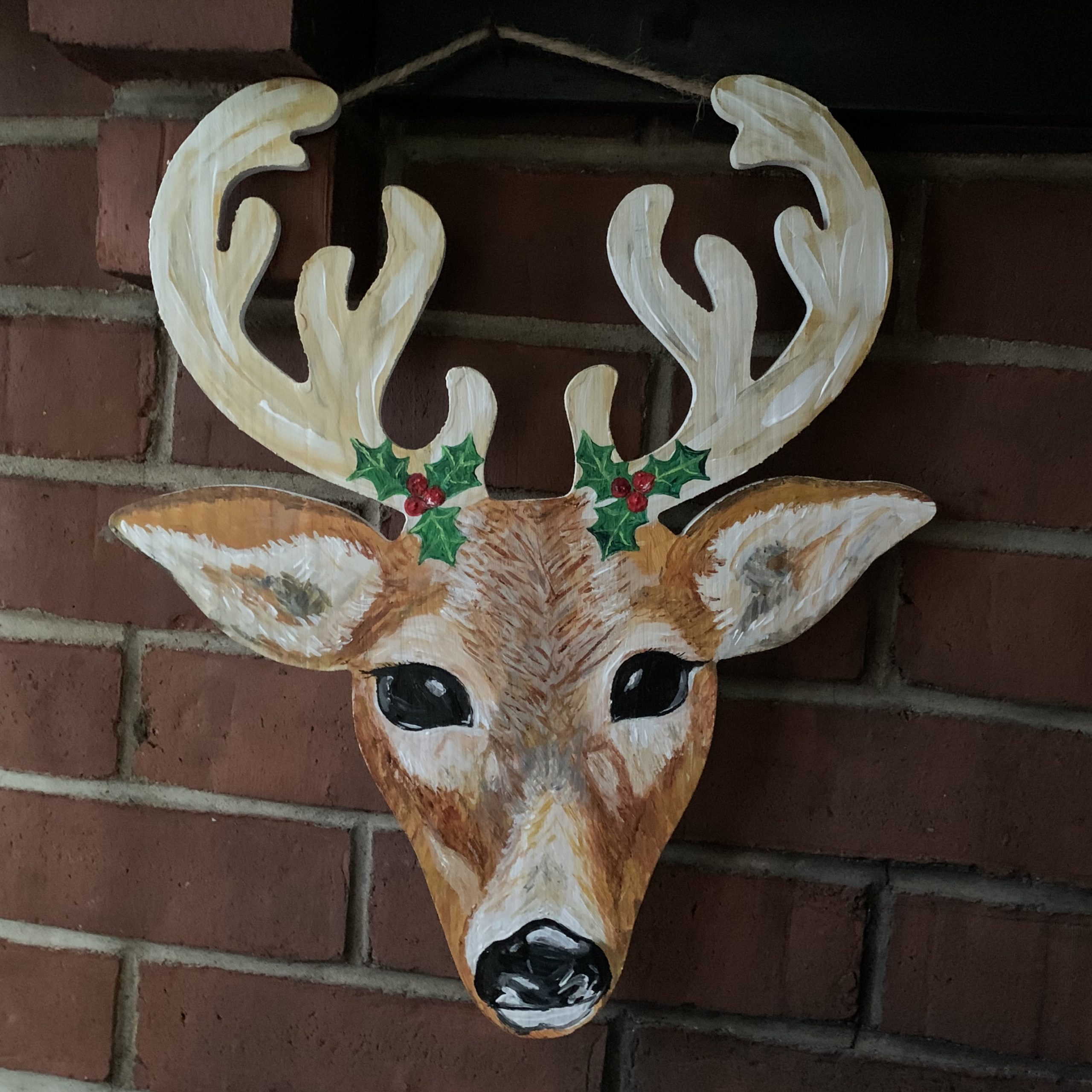 Stag and Holly Painting
