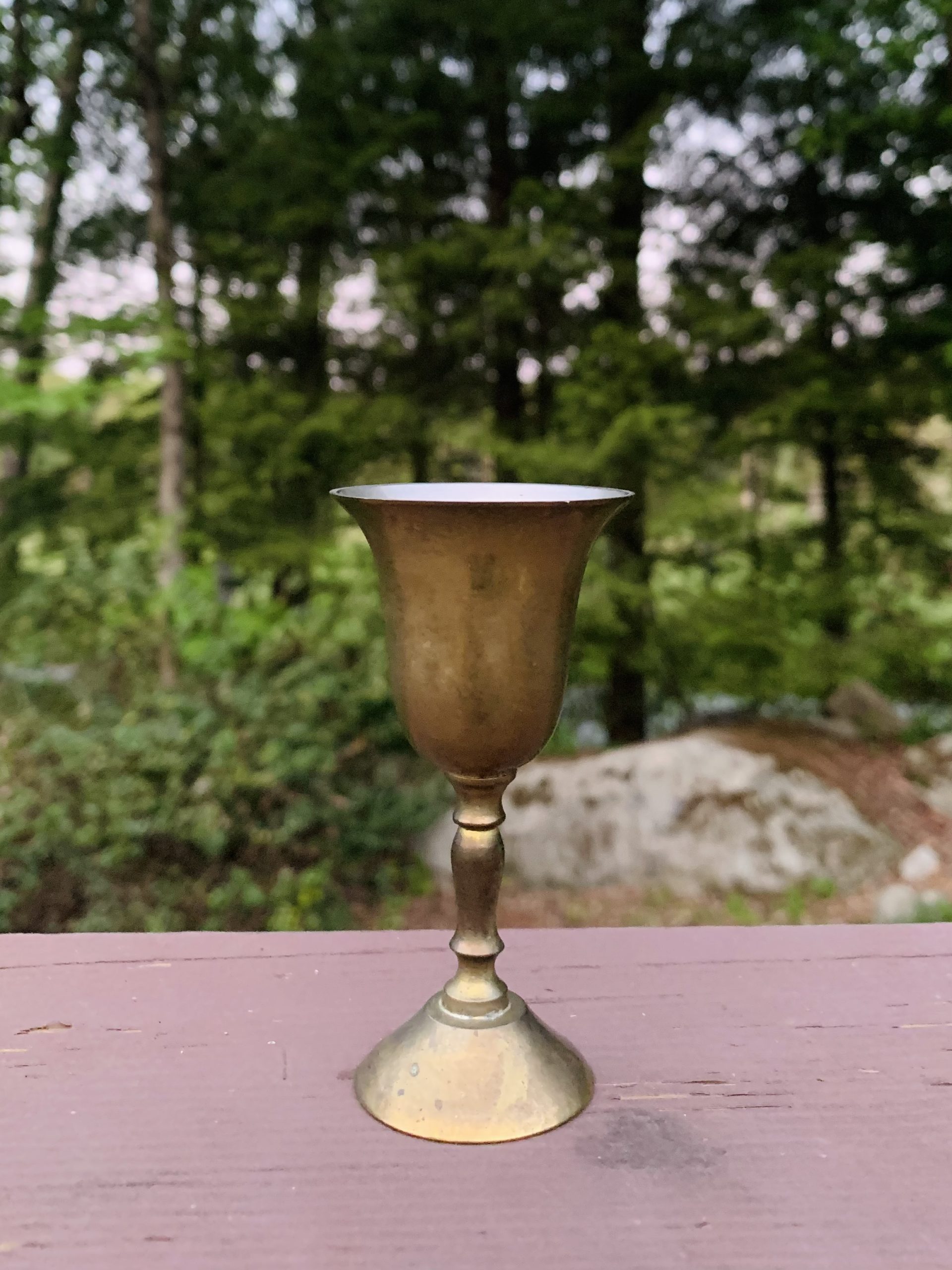 Vintage Solid Brass Miniature Chalice