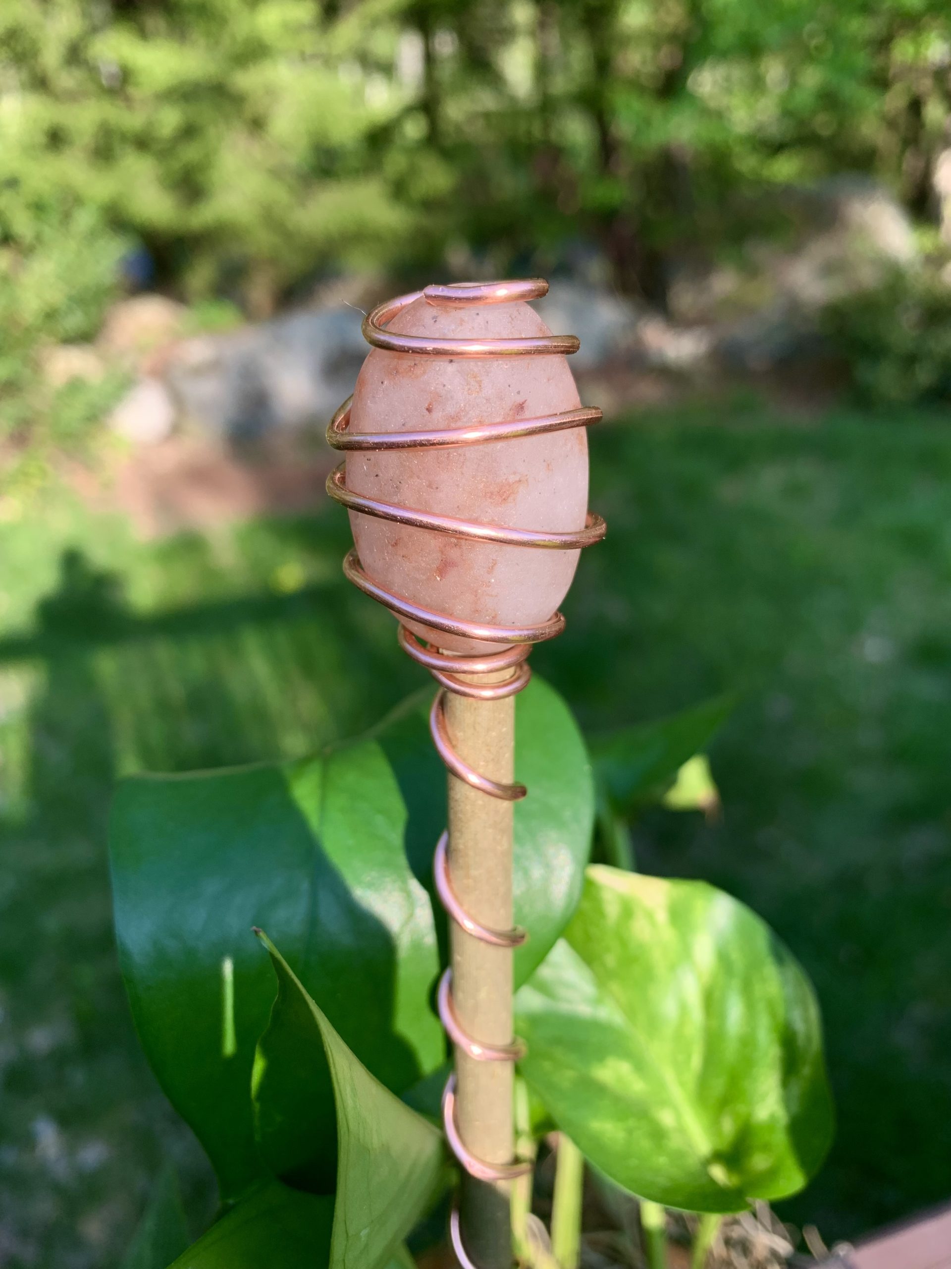 Ocean Stone, Copper, and Bamboo Wand #3