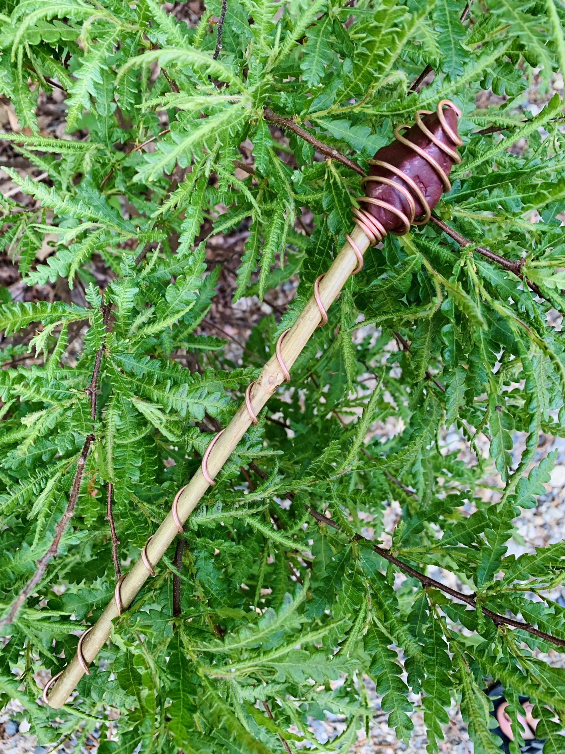 Ocean Stone, Copper, and Bamboo Wand #2