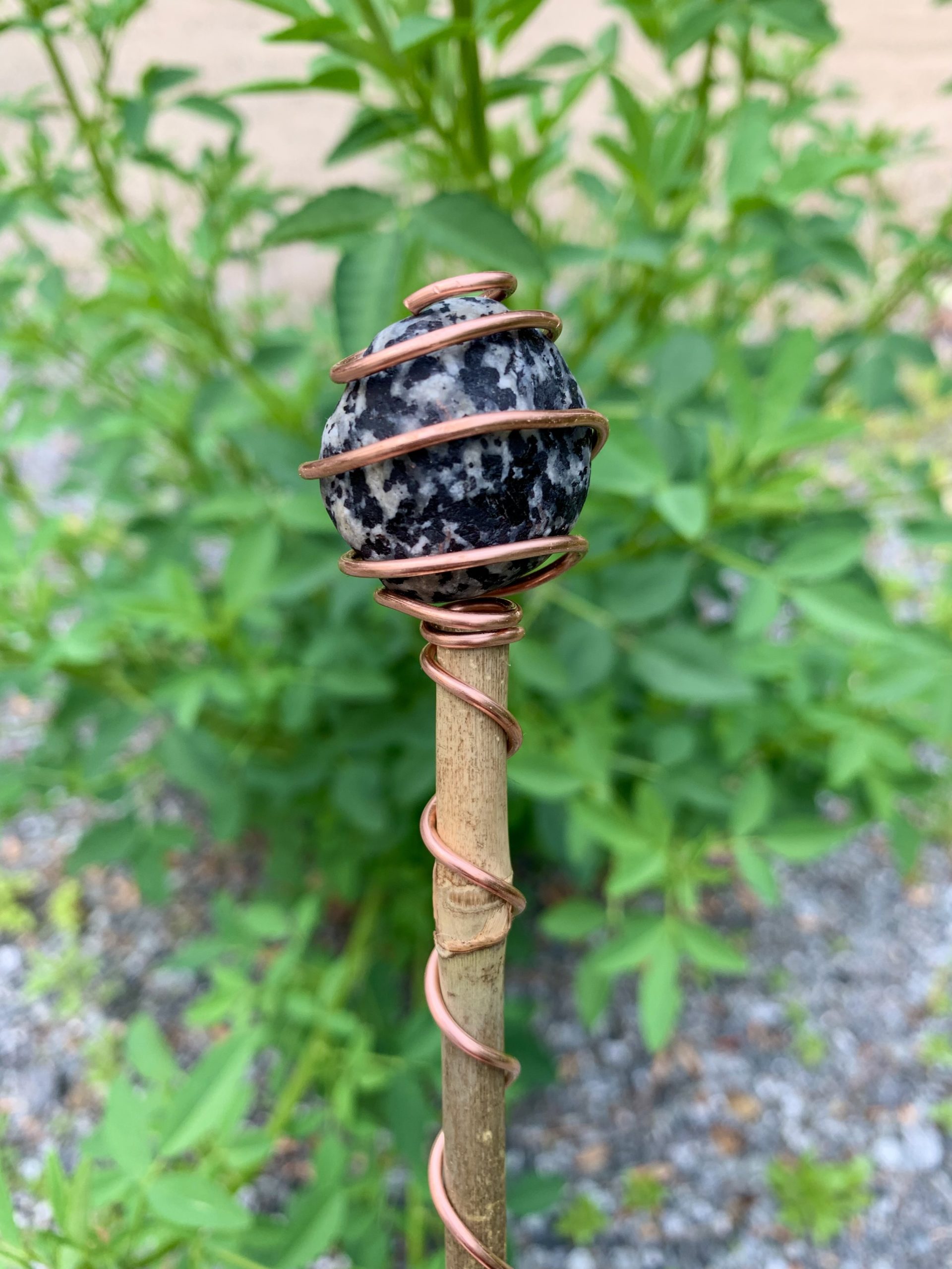 Ocean Stone, Copper, and Bamboo Wand #6