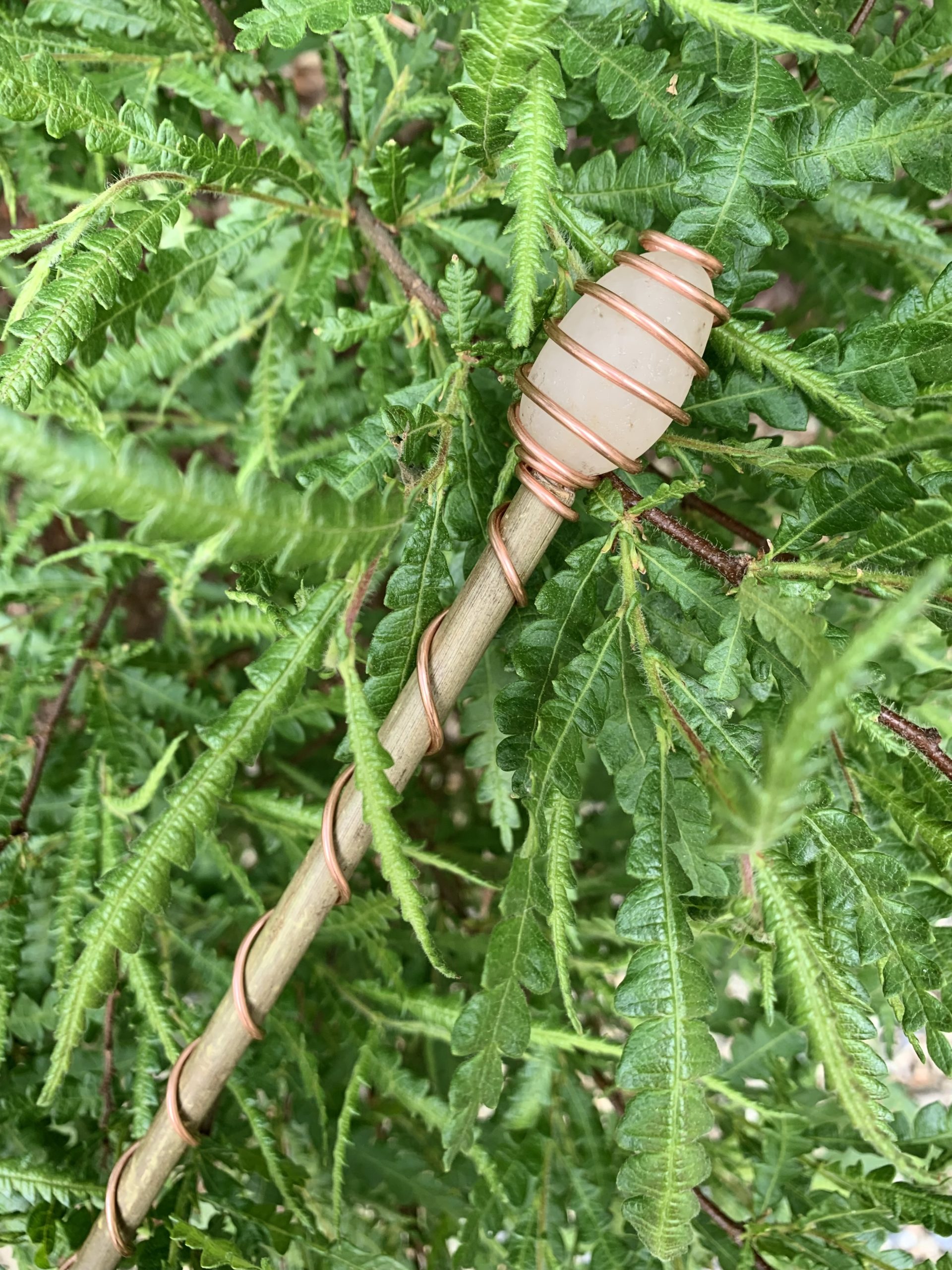 Ocean Stone, Copper, and Bamboo Wand #5